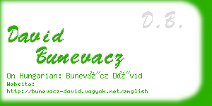 david bunevacz business card